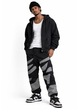 Market Graphic Sweatpants Black Grey